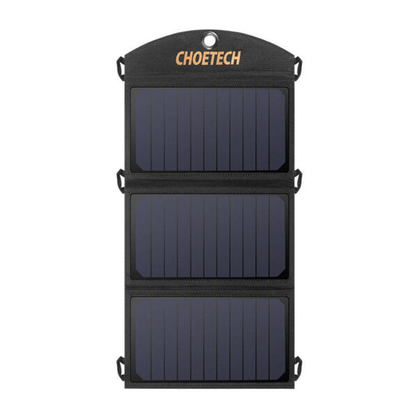 Choetech SC001 19W 2xUSB foldable solar charger (black) - Image 2